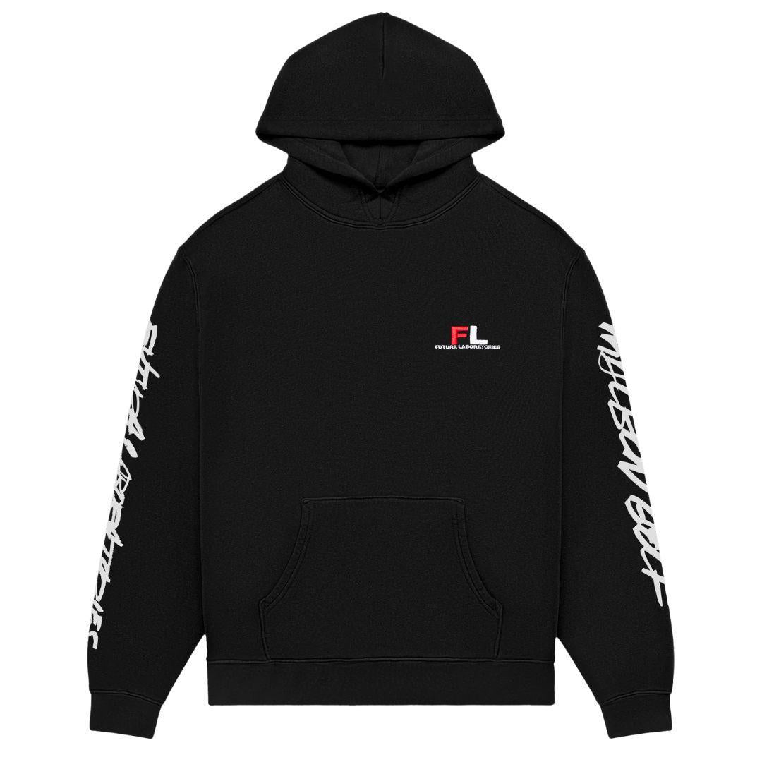 MALBON FUTURA TAG HOODIE BLACK