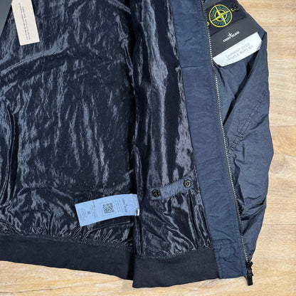 Stone Island Crinkle Reps R-NY Bomber Jacket in Navy Castmark