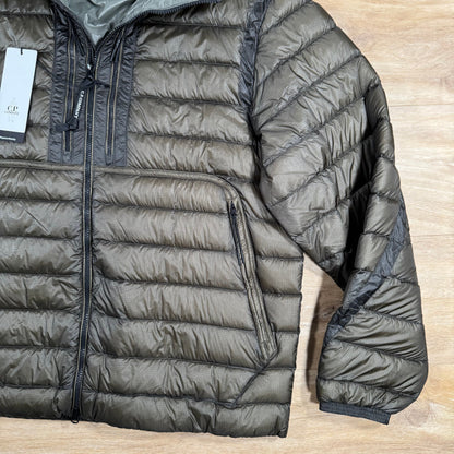 CP Company DD Shell Goggle Down Jacket in Grape Leaf Castmark