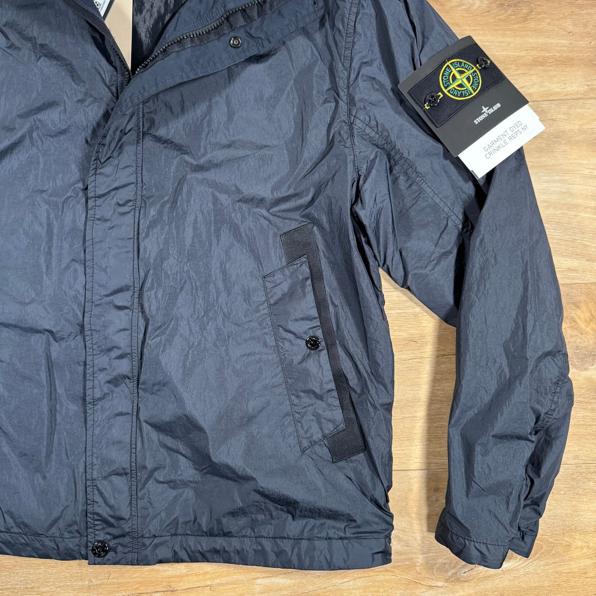 Stone Island Crinkle Reps R-NY Jacket in Navy Castmark
