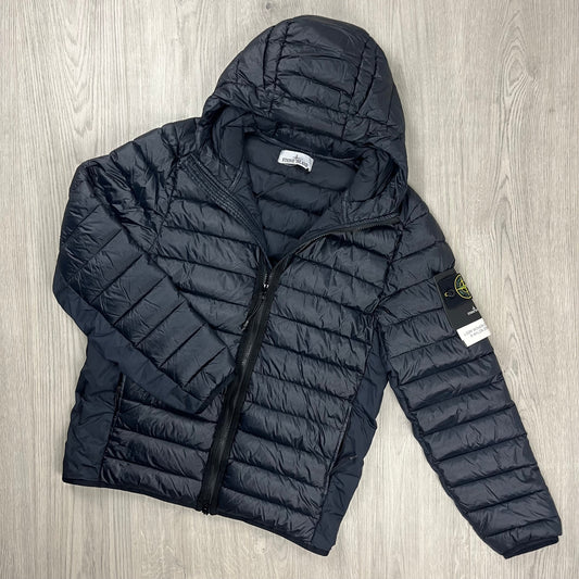 Stone Island Woven Down Jacket - Navy Castmark