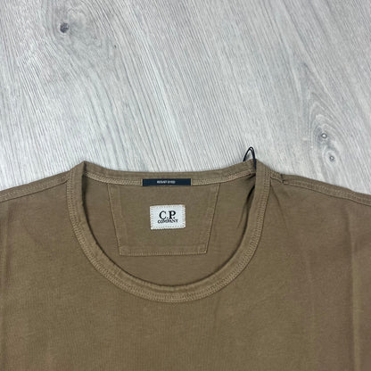 CP Company Printed T-Shirt - Brown Castmark