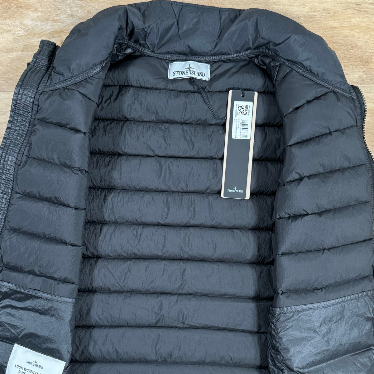 Stone Island Nylon Down-TC Vest in Black Castmark