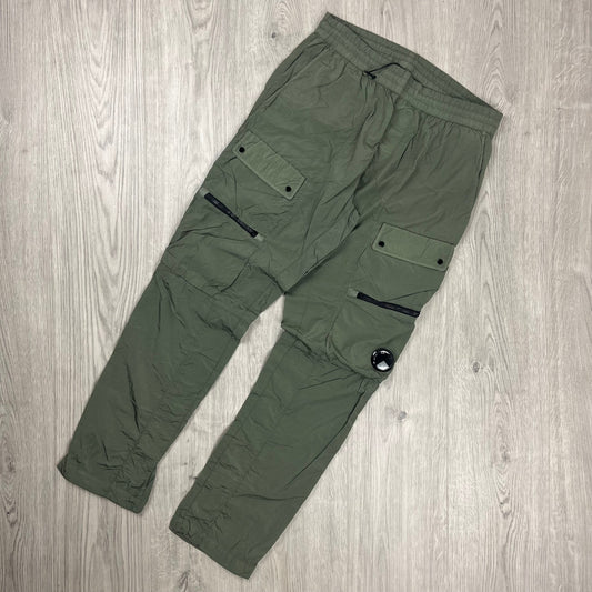 CP Company Chrome Cargo Trousers - Agave Green Castmark