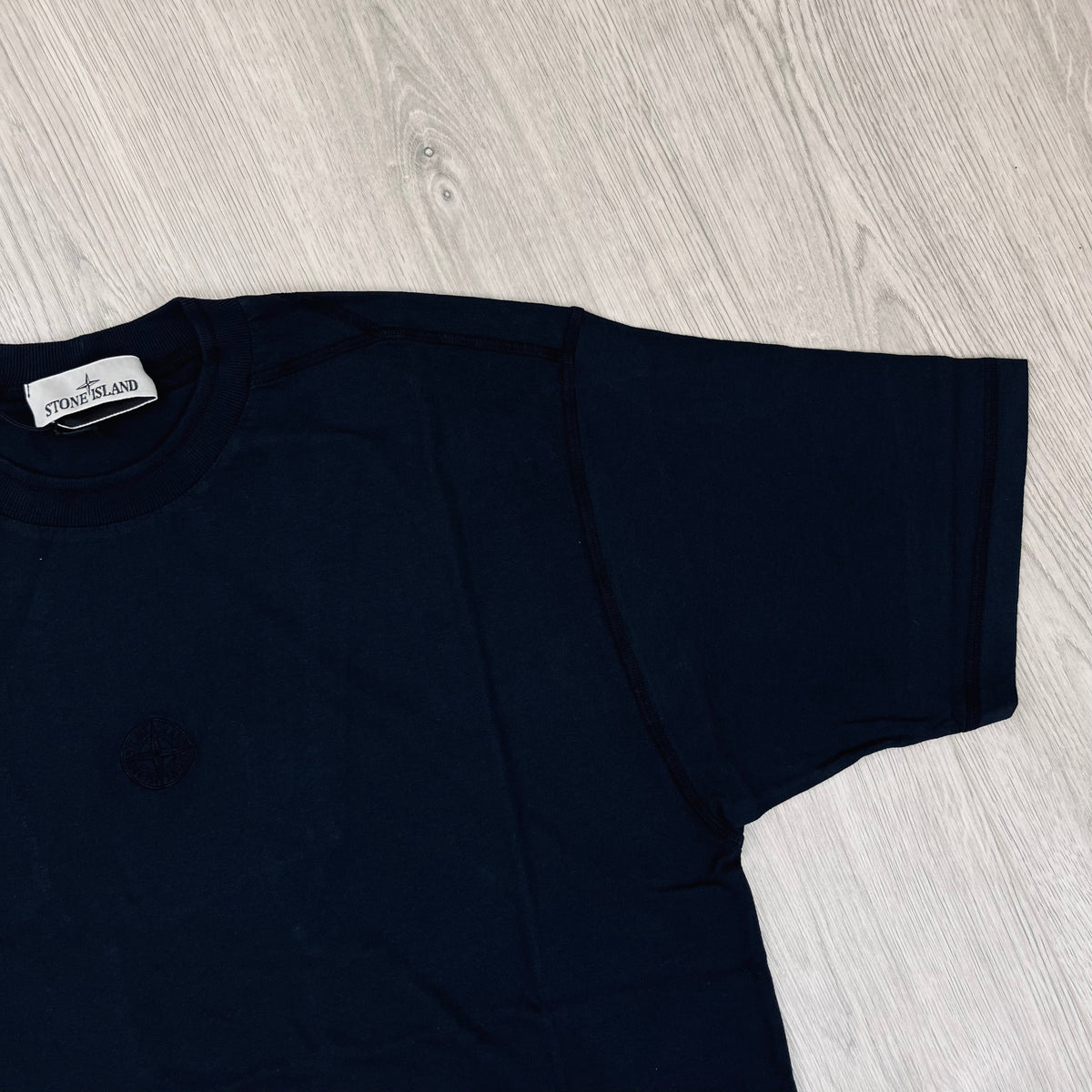 Stone Island Embroidered T-Shirt - Navy Castmark