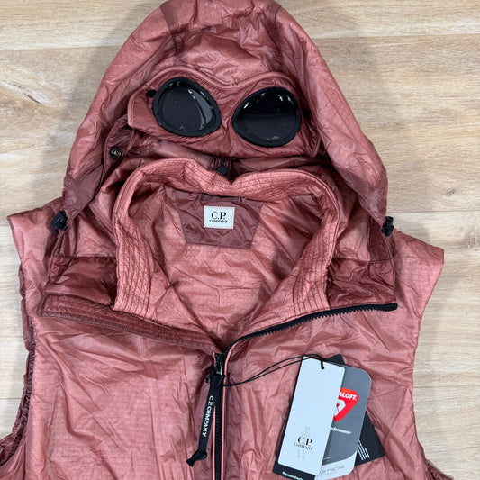 CP Company Nada Shell Primaloft Goggle Vest in Canyon Clay - Pink Castmark
