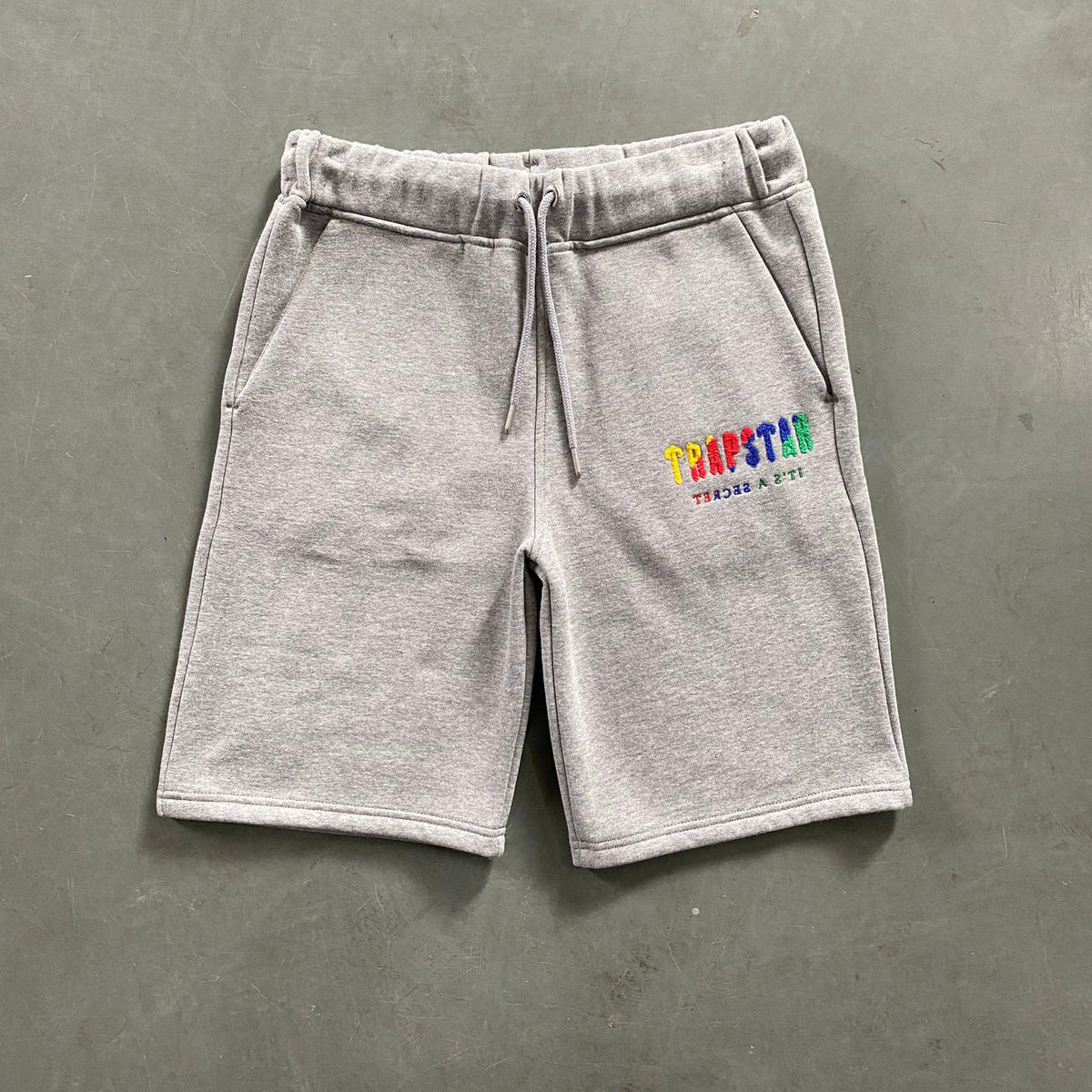 Trapstar Chenille Decoded Short Set - Grey/Black