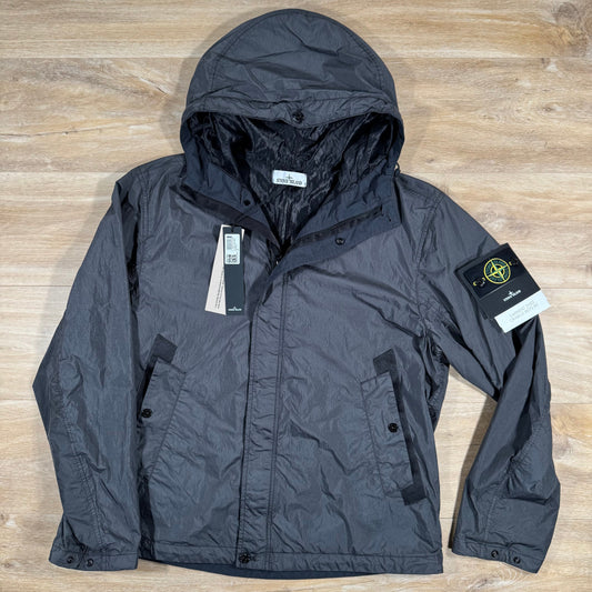 Stone Island Crinkle Reps R-NY Jacket in Charcoal Grey Castmark