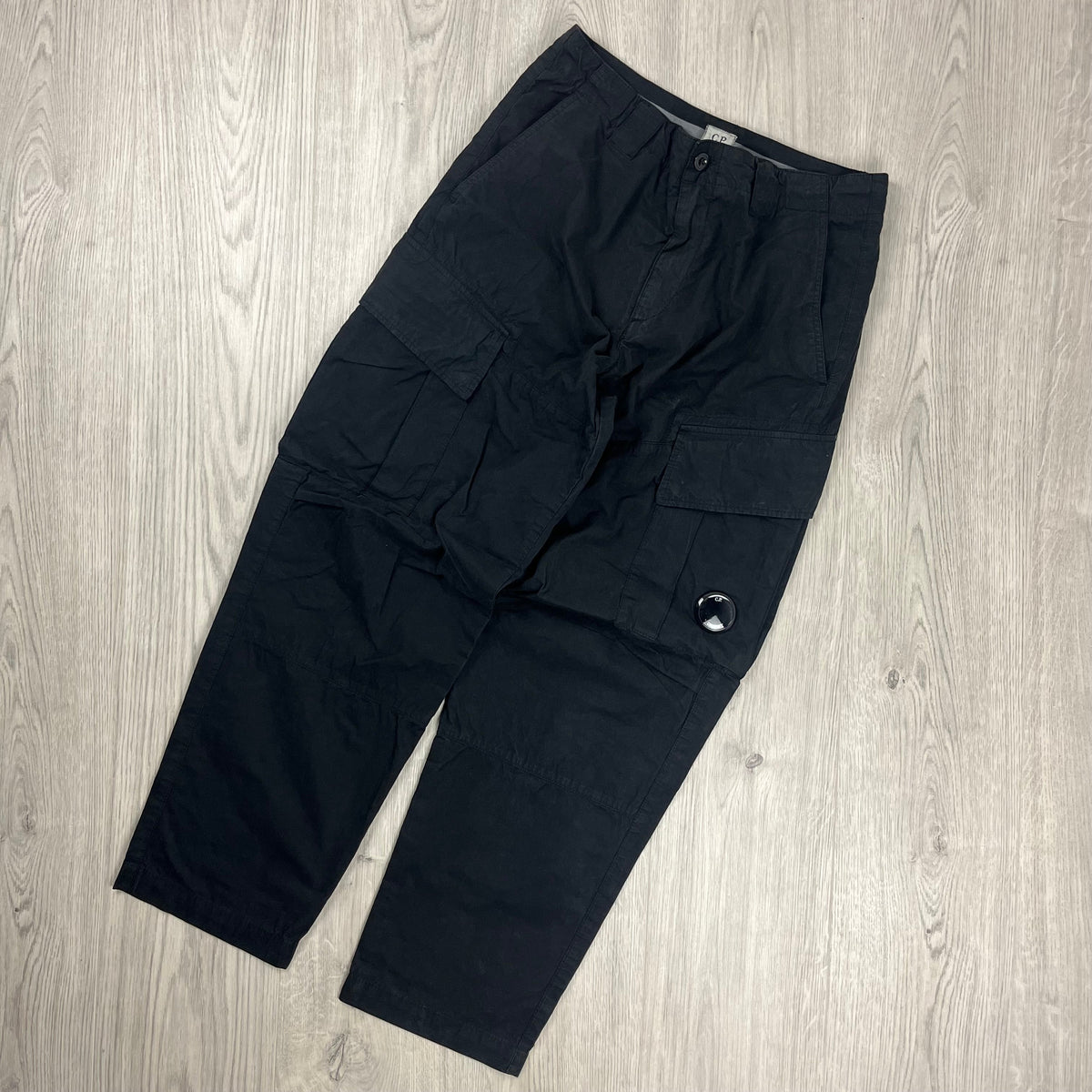 CP Company Cargo Trousers - Black Castmark