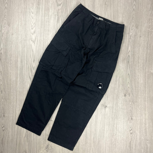 CP Company Cargo Trousers - Black Castmark