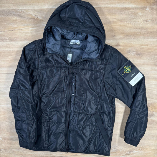 Stone Island Run-Proof Nylon Mesh-TC Reversible Jacket in Black Castmark