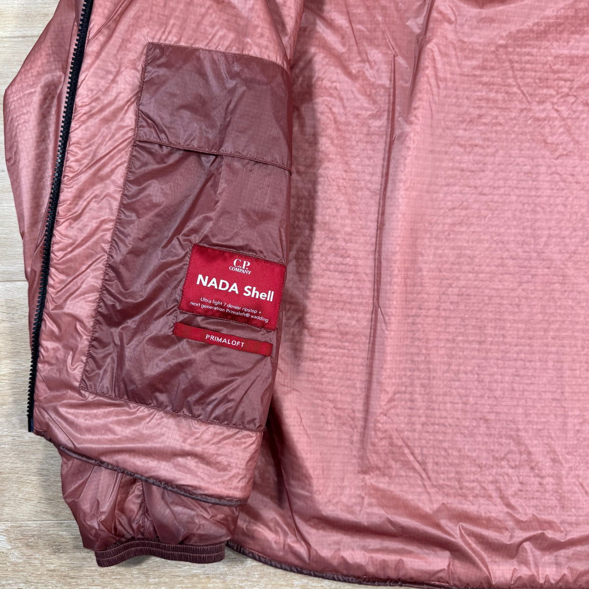 CP Company Nada Shell Primaloft Lens Jacket in Canyon Clay - Pink Castmark