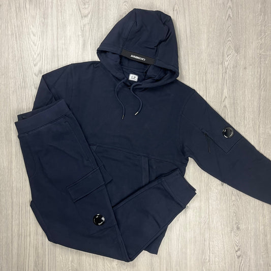 CP Company Raised Fleece Tracksuit - Navy Castmark