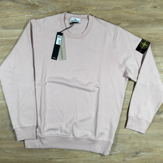 Stone Island Organic Cotton Fleece Sweatshirt in Antique Rose Castmark