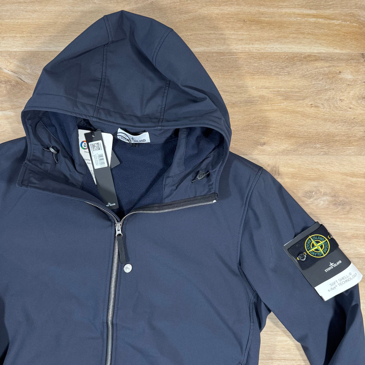 Stone Island Soft Shell-R Jacket in Navy Castmark