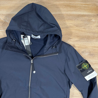 Stone Island Soft Shell-R Jacket in Navy Castmark