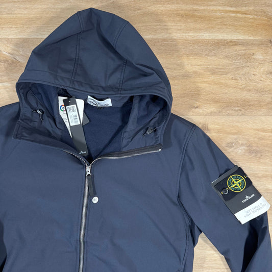 Stone Island Soft Shell-R Jacket in Navy Castmark