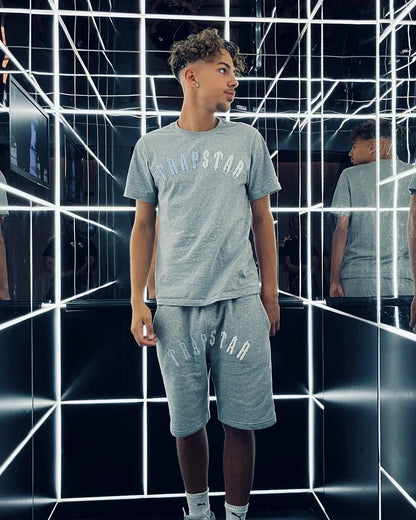 Trapstar Arch Chenille Short Set - Grey/Black