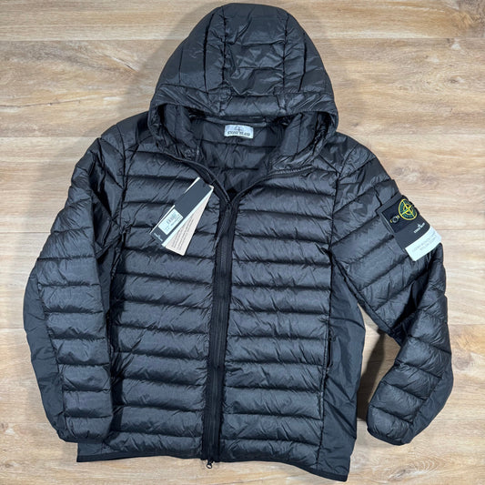 Stone Island Loom Woven Nylon Down-TC Jacket in Black Castmark