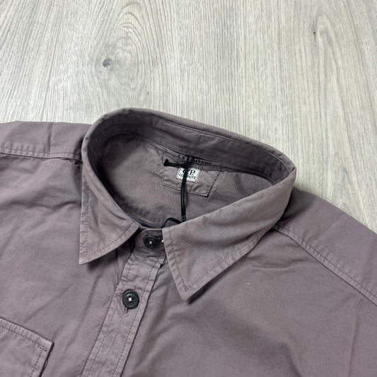 CP Company Button Overshirt - Dove Castmark