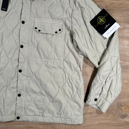 Stone Island 50 Fili Nylon Overshirt in Plaster Castmark