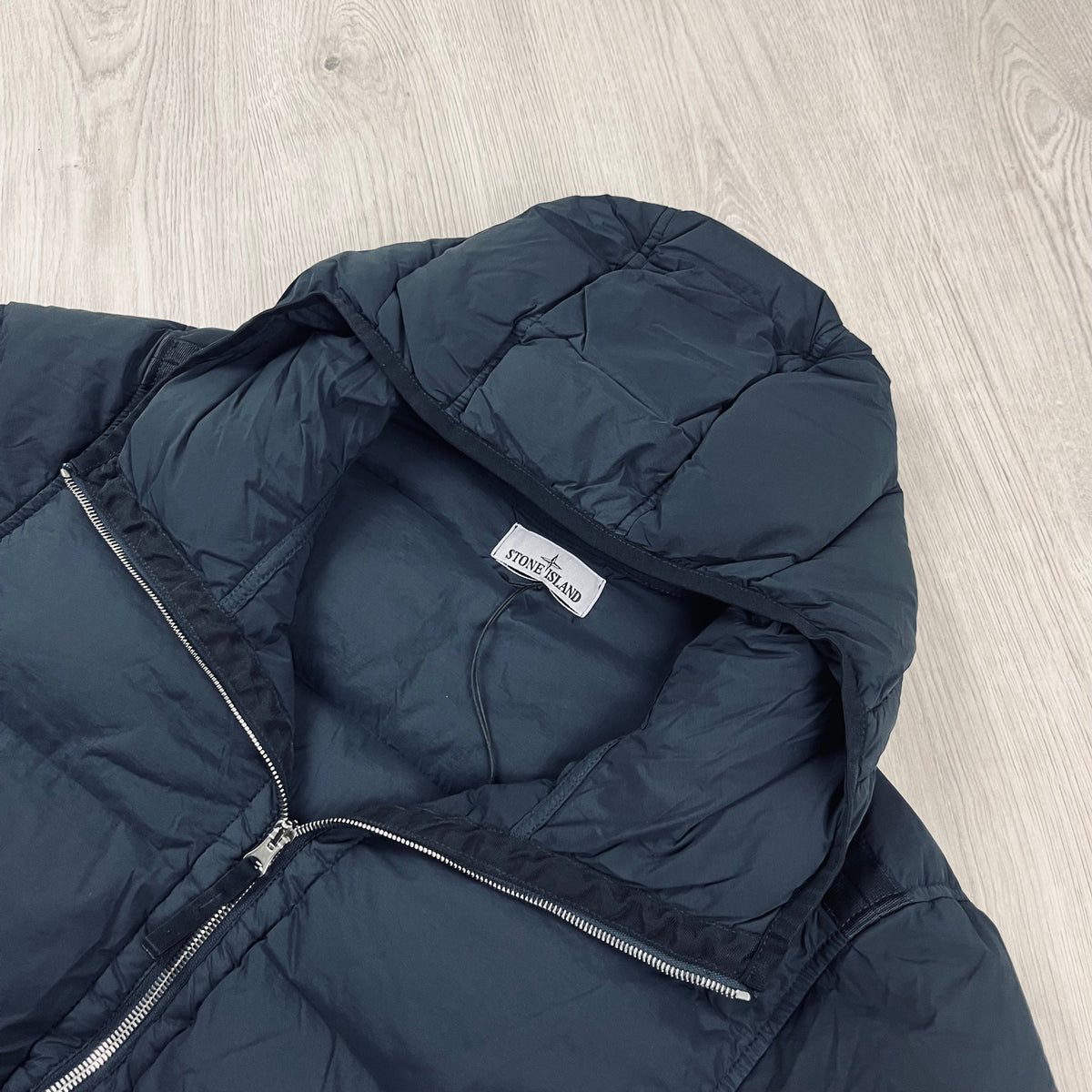 Stone Island Nylon Down Jacket - Navy Castmark