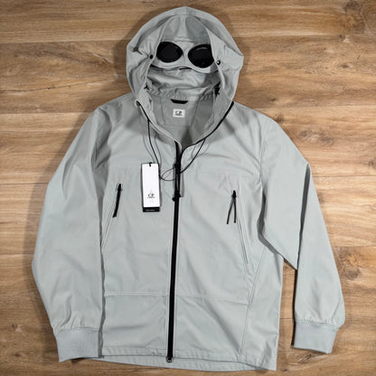 CP Company Shell-R Goggle Jacket in Blue Fox - Grey Castmark