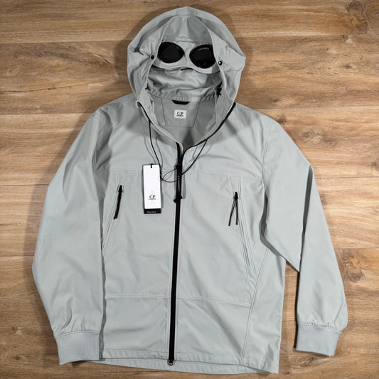 CP Company Shell-R Goggle Jacket in Blue Fox - Grey Castmark
