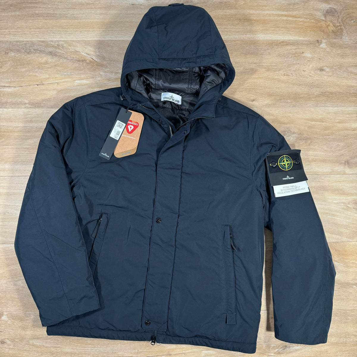 Stone Island Polyester Micro Twill Jacket in Navy Castmark