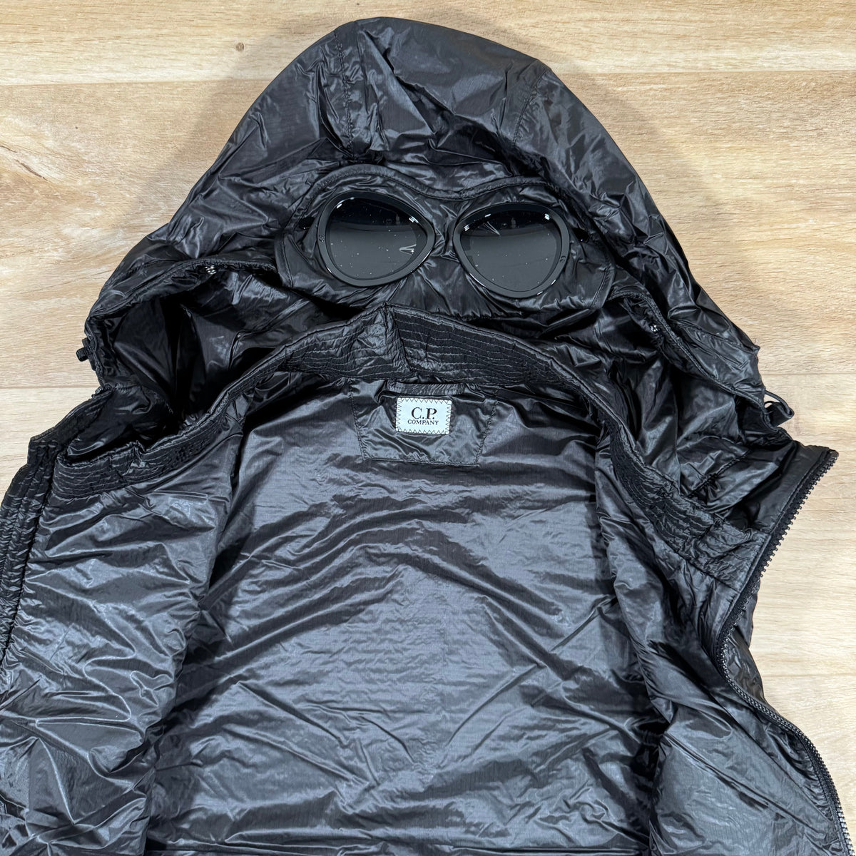 CP Company Nada Shell Goggle Vest in Black Castmark