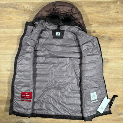 CP Company DD Shell Goggle Down Vest in Purple Dove Castmark