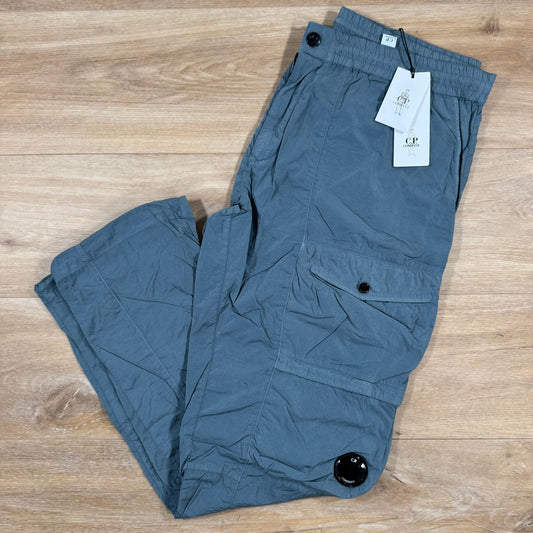 CP Company Chrome-R Cargo Lens Pants in Stormy Weather - Blue Castmark