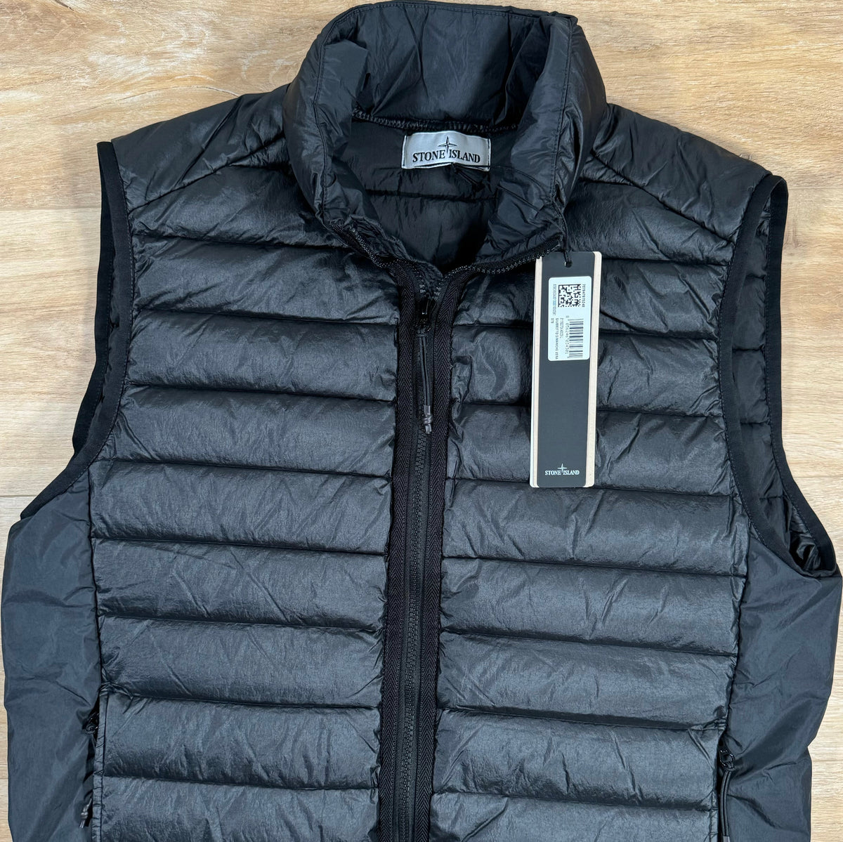 Stone Island Nylon Down-TC Vest in Black Castmark