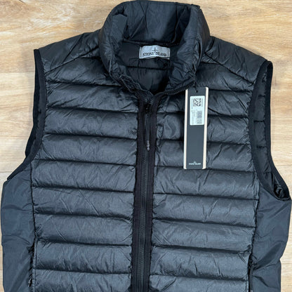 Stone Island Nylon Down-TC Vest in Black Castmark
