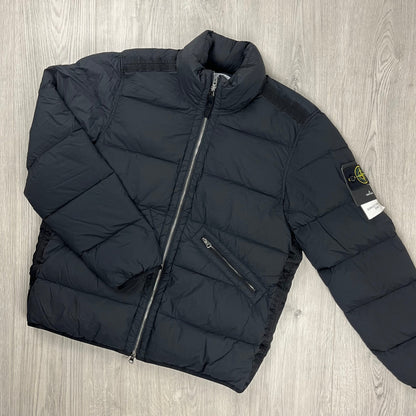 Stone Island Nylon Down Jacket - Black Castmark
