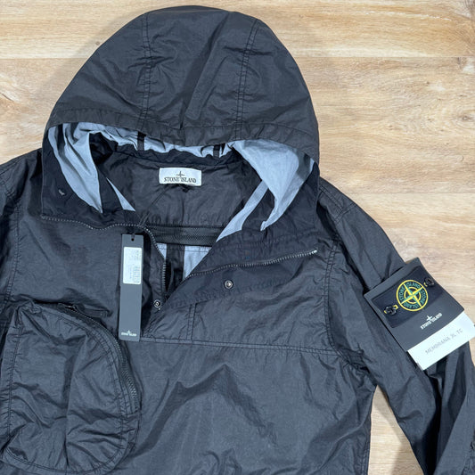 Stone Island Membrana 3L TC Anorak Jacket in Black Castmark