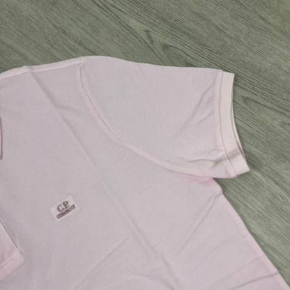 CP Company Piquet Polo Shirt - Pink Castmark