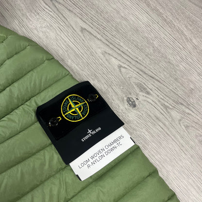 Stone Island Woven Down Jacket - Sage Green Castmark