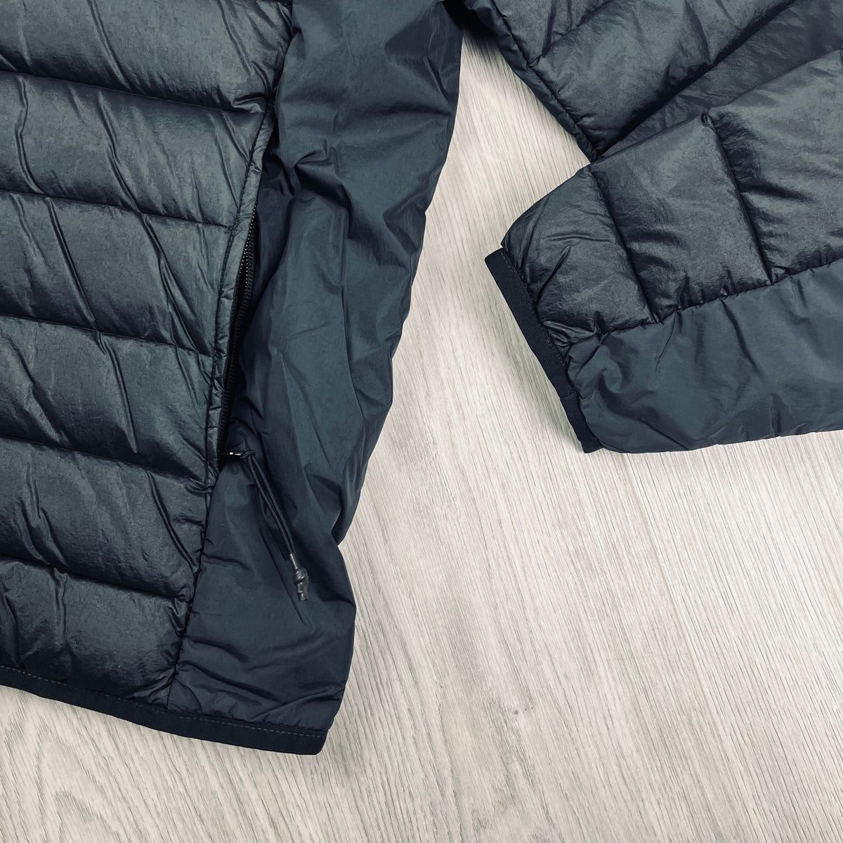 Stone Island Woven Down Jacket - Black Castmark