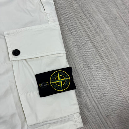 Stone Island Cargo Shorts - Ivory Castmark