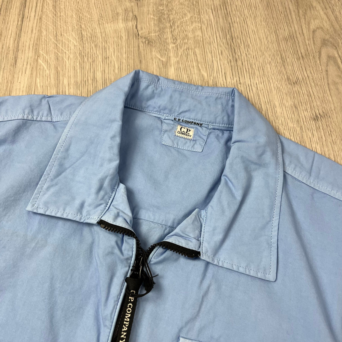CP Company Zip Overshirt - Cerulean Castmark