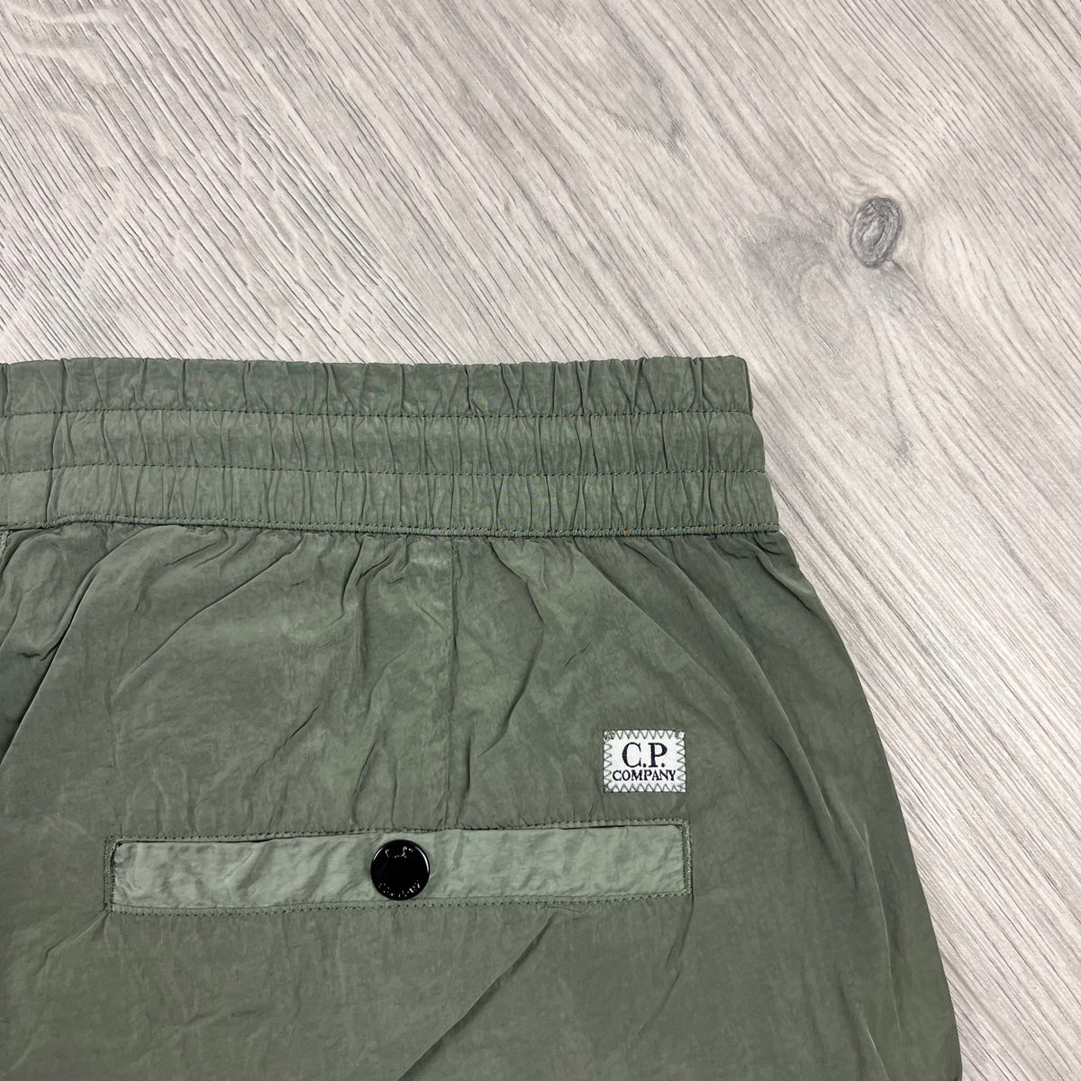 CP Company Chrome Cargo Trousers - Agave Green Castmark
