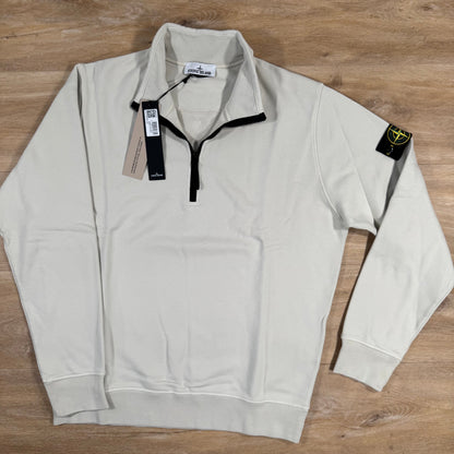 Stone Island Organic Cotton Half-Zip Sweatshirt in Sand Castmark