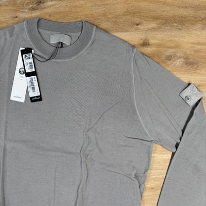 Stone Island Light Pure Wool Ghost Sweatshirt in Dust Grey Castmark