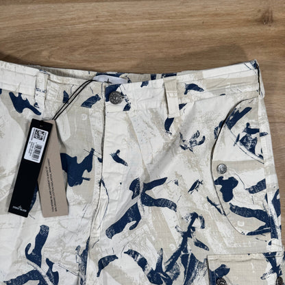 Stone Island Scan Camo On Stretch Ripstop-OVD Bermuda Shorts in Desert Castmark