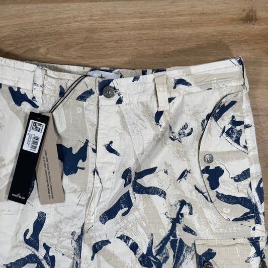 Stone Island Scan Camo On Stretch Ripstop-OVD Bermuda Shorts in Desert Castmark