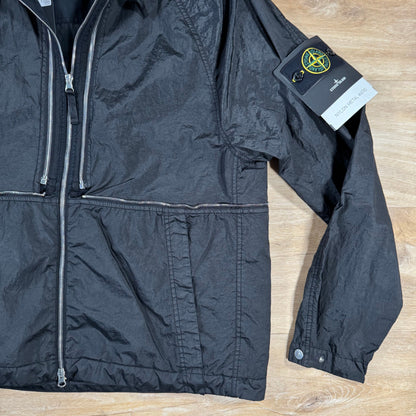 Stone Island Nylon Metal Watro-TC Convertible Jacket in Black Castmark