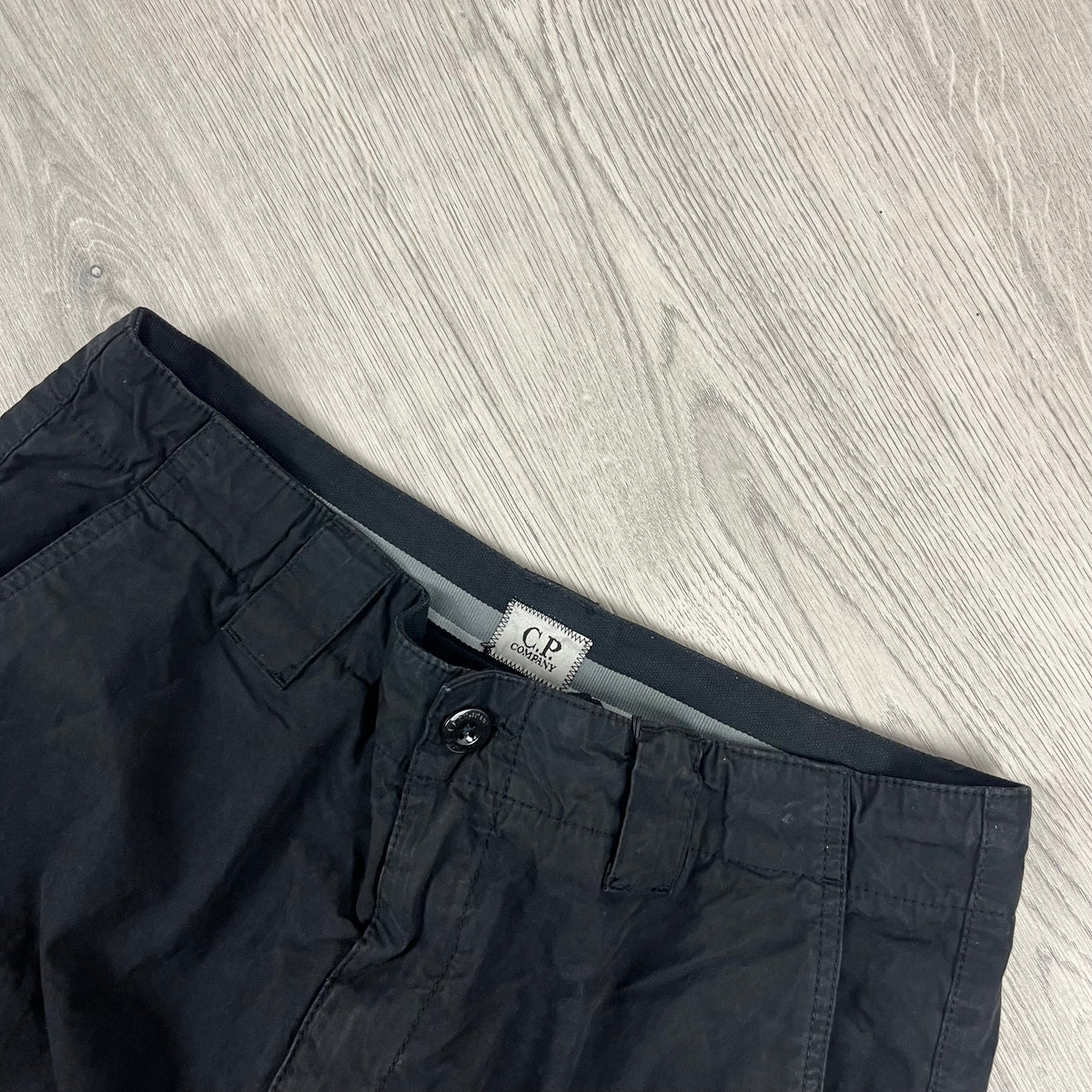 CP Company Cargo Trousers - Black Castmark