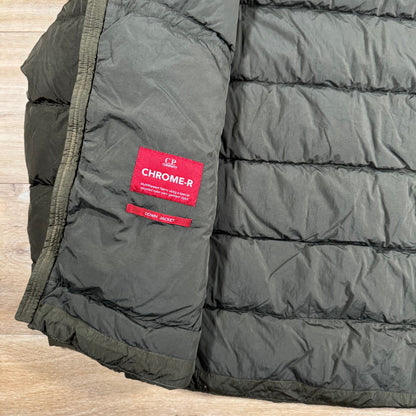 CP Company Chrome-R Down Lens Jacket in Ivy Green Castmark