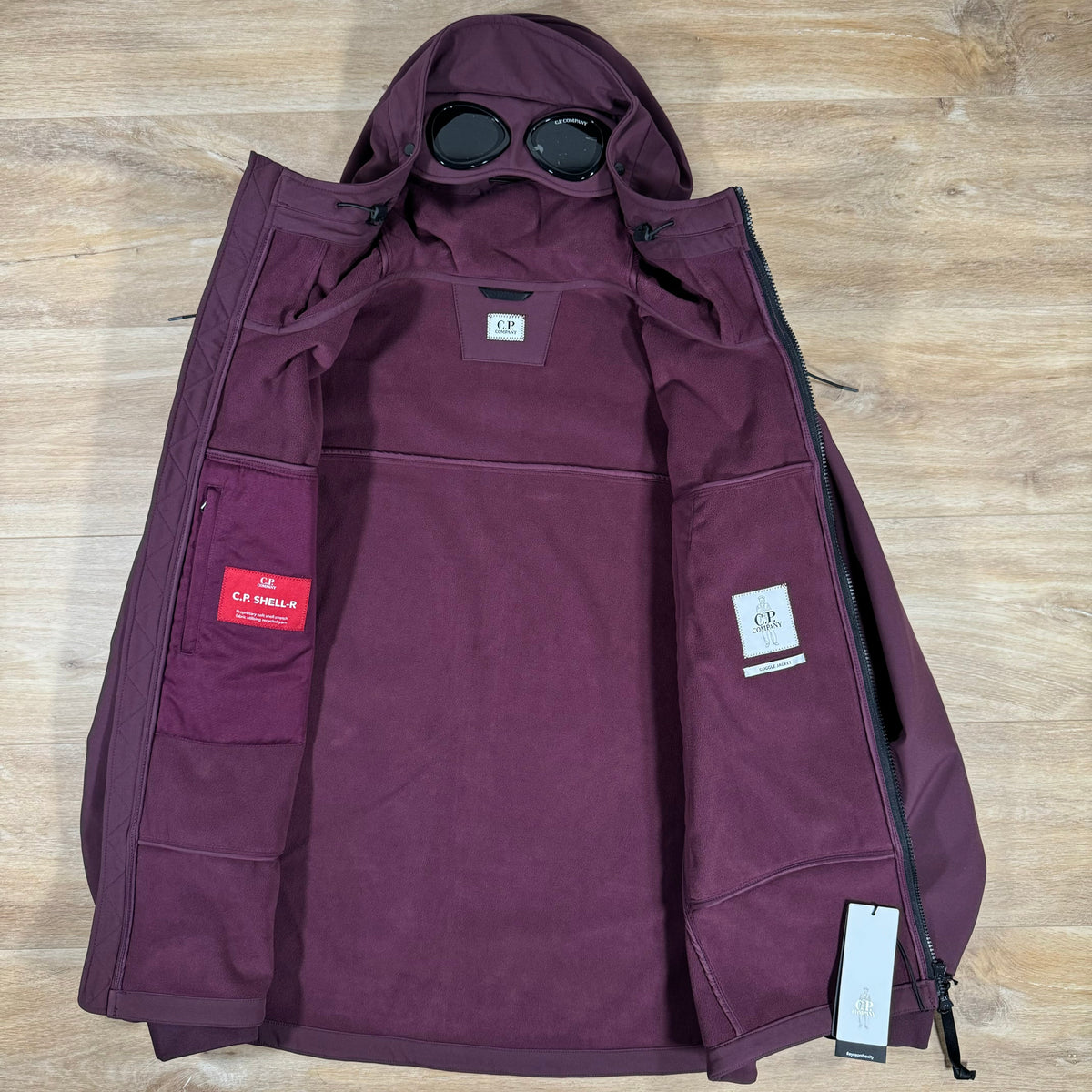 CP Company Shell-R Goggle Jacket in Potent Purple Castmark